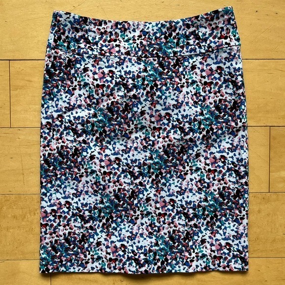 Margaret M Petites Stretch Straight Pencil Mini Skirt Abstract PXS - Picture 1 of 9